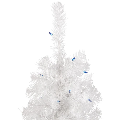 Northlight 4' Pre-Lit Slim White Pine Artificial Christmas Tree - Blue Lights 4 Northlight 4' Pre-Lit Slim White Pine Artificial Christmas Tree - Blue Lights - Image 4