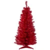 Northlight 4' Pre-Lit Slim Red Artificial Christmas Tree - Clear Lights