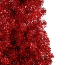 Northlight 6' Pencil Red Tinsel Artificial Christmas Tree - Unlit 7 Northlight 6' Pencil Red Tinsel Artificial Christmas Tree - Unlit -Chic Christmas Decoration northlight b83511 2 47521.1669452425