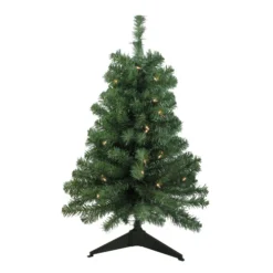 Northlight 3' Pre-Lit Green Medium Blackwater Fir Artificial Christmas Tree - Clear Lights
