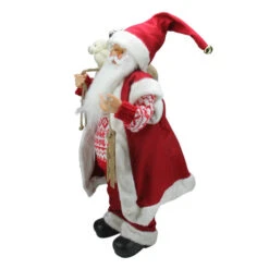 Northlight 24" Red And White Country Twist Standing Santa Claus Christmas Figure -Chic Christmas Decoration northlight c84403 1 51495.1588403328
