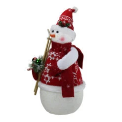 Northlight 20" Red And White Sparkling Snowman Christmas Figurine -Chic Christmas Decoration northlight c85099 3 36297.1599786797