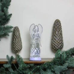 Northlight 11.5" LED Lighted Color Changing Angel With Trumpet Christmas Glitterdome - 32913142 -Chic Christmas Decoration northlight ct 70 434 066 4 87329.1587644958