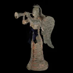 Northlight 4.25' Lighted Silver And Beige Glitter Dusted Angel With Horn Outdoor Christmas Yard Art Decor 5 Northlight 4.25' Lighted Silver And Beige Glitter Dusted Angel With Horn Outdoor Christmas Yard Art Decor -Chic Christmas Decoration northlight d2018 31721g 3 14941.1600478205