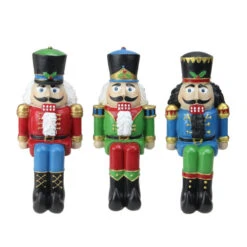 Northlight Set Of 3 Nutcracker Christmas Stocking Holders 5"