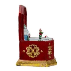 Northlight 6.5" Red And Gold Holiday Winter Village Music Box -Chic Christmas Decoration northlight dw27705 2 61895.1588415284
