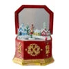 Northlight 6.5" Red And Gold Holiday Winter Village Music Box