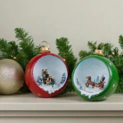 Northlight Set Of 2 LED Lighted Winter Scene Christmas Ornament Decorations 5.75" -Chic Christmas Decoration northlight dw27706 4 85765.1588406362