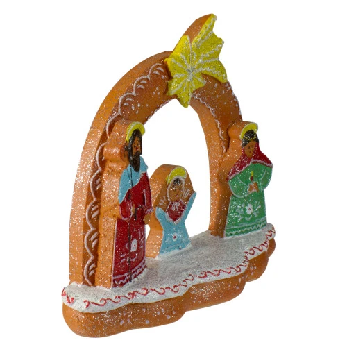 Northlight 8" Glitter Dusted Gingerbread Holy Family Christmas Nativity Decoration 2 Northlight 8" Glitter Dusted Gingerbread Holy Family Christmas Nativity Decoration - Image 2