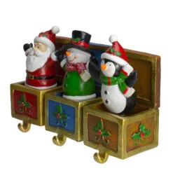 Northlight Set Of 3 Santa, Snowman And Penguin Jack In The Box Christmas Stocking Holders -Chic Christmas Decoration northlight dw27716 1 57885.1660762934