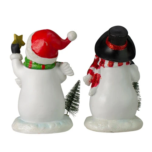 Northlight Set Of 2 Glittered Snowman Christmas Stocking Holders 5.75" 4 Northlight Set Of 2 Glittered Snowman Christmas Stocking Holders 5.75" - Image 4