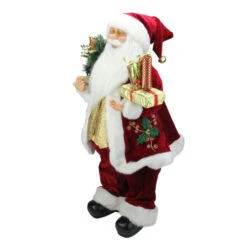 Northlight 24" Red Holly Berry Standing Santa Claus With Presents And Gift Bag Christmas Figurine -Chic Christmas Decoration northlight e76486 1 85905.1588406515