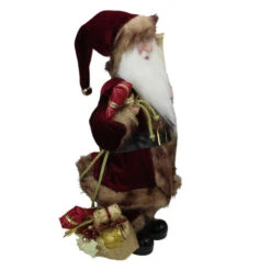 Northlight 18" Burgundy And Brown Santa Claus With Naughty Or Nice List Christmas Figure -Chic Christmas Decoration northlight e76524 1 95187.1652289216