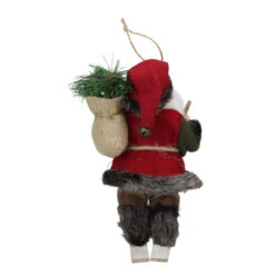 Northlight 9" Brown And Red Skiing Santa Claus With Gift Bag Christmas Figurine -Chic Christmas Decoration northlight e76604 2 58387.1588415425