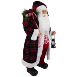 Northlight 24" Red And White Santa Claus With Lantern And Gift Bag Christmas Figure -Chic Christmas Decoration northlight e86165 3 93791.1668846667