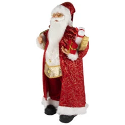 Northlight 32" Red And Gold Santa Claus With Gifts Christmas Figure -Chic Christmas Decoration northlight e88520 2new 64636.1671008211