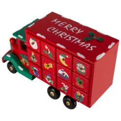 Northlight 14" Red Advent Calendar Storage Truck Christmas Decoration -Chic Christmas Decoration northlight f03797 3 27375.1631896534