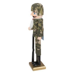 Northlight 15" Beige And Green Army Soldier In Fatigues Christmas Nutcracker -Chic Christmas Decoration northlight f85992 1 14234.1664724868