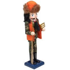 Northlight 15" Orange And Green "Gone Hunting" Christmas Nutcracker In Camouflage -Chic Christmas Decoration northlight f85995 3 45350.1664467287