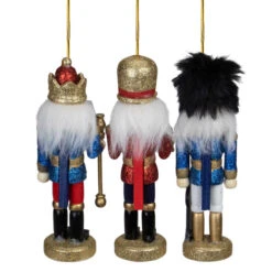 Northlight Set Of 3 Glittery Nutcracker King, Soldier And Drummer Ornaments 5.25" -Chic Christmas Decoration northlight f86006 3 72175.1665346762