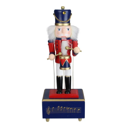 Northlight 12" Red And Navy Nutcracker Drummer Animated And Musical Christmas Figure 1 Northlight 12" Red And Navy Nutcracker Drummer Animated And Musical Christmas Figure