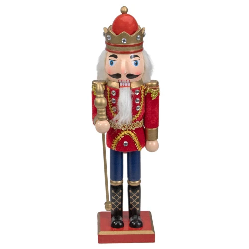 Northlight 14" Red And Gold Traditional Christmas Nutcracker King With Scepter Tabletop Figurine 1 Northlight 14" Red And Gold Traditional Christmas Nutcracker King With Scepter Tabletop Figurine
