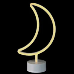 Northlight 11.5" White Battery Operated Neon LED Moon Table Light -Chic Christmas Decoration northlight fm26594 2 06781.1663774543