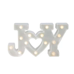 Northlight 12.75" White "JOY" LED Christmas Marquee Wall Sign -Chic Christmas Decoration northlight fm26606 11461.1694101349