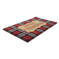 Northlight Red And Black Plaid "Merry Christmas" Rectangular Doormat 18" X 30" -Chic Christmas Decoration northlight fw28330 1 40056.1642205486