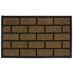 Northlight Brown And Black Brick Rectangular Doormat 18" X 29.5"
