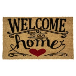 Northlight Natural Coir "Welcome To Our Home" Rectangular Doormat 18" X 30"