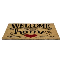 Northlight Natural Coir "Welcome To Our Home" Rectangular Doormat 18" X 30" -Chic Christmas Decoration northlight fw36852 2 04661.1642204276