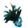 Northlight 10" Turquoise Blue And Green Peacock Clip-On Christmas Ornament