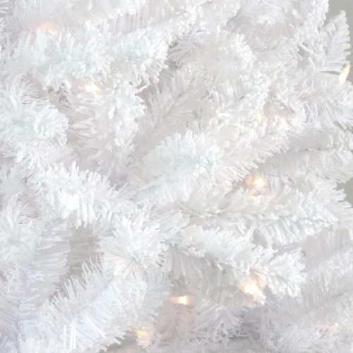 Northlight 7' Pre-Lit Medium Flocked Artificial Christmas Tree, Clear Lights 2 Northlight 7' Pre-Lit Medium Flocked Artificial Christmas Tree, Clear Lights - Image 2