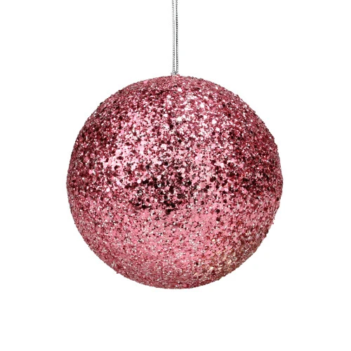 Northlight 5.75" Pink Sequin Ball Christmas Ornament 1 Northlight 5.75" Pink Sequin Ball Christmas Ornament