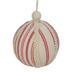 Northlight 6" White And Red Striped Ball Christmas Ornament With Rope Accent 6 Northlight 6" White And Red Striped Ball Christmas Ornament With Rope Accent -Chic Christmas Decoration northlight gb28220 1 61221.1588396505