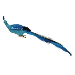 Northlight 14" Blue Peacock With Feather Tail Clip-On Christmas Ornament