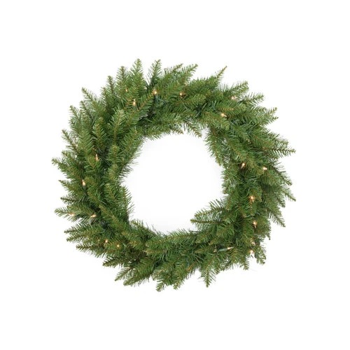 Northlight Pre-Lit Essex Pine Artificial Christmas Wreath - 24-Inch, Clear Lights 3 Northlight Pre-Lit Essex Pine Artificial Christmas Wreath - 24-Inch, Clear Lights - Image 3
