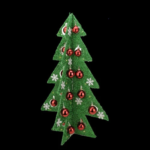 Northlight 28" Pre-Lit Battery Operated Green And Red LED Christmas Tree Tabletop Decor 3 Northlight 28" Pre-Lit Battery Operated Green And Red LED Christmas Tree Tabletop Decor - Image 3