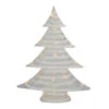 Northlight 24.5" White And Silver Battery Operated Glittered LED Christmas Tree Tabletop Decor