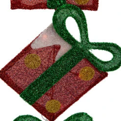 Northlight 44" Lighted Red Tinsel Stacked Gift Boxes Outdoor Christmas Decoration -Chic Christmas Decoration northlight h83203 04 60261.1696436028