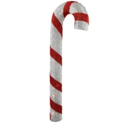 Northlight 31" Pre-lit Red And Silver Striped Candy Cane Christmas Outdoor Decor -Chic Christmas Decoration northlight h85172 002 88180.1689345449
