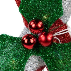 Northlight 27" Lighted Sparkling Red And Silver Double Candy Cane Outdoor Christmas Decor -Chic Christmas Decoration northlight h88866 04 17890.1689172109