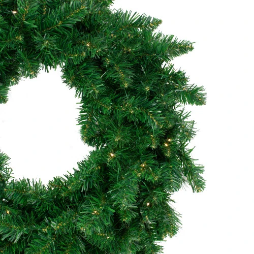 Northlight Pre-Lit Twin Lakes Fir Artificial Christmas Wreath - 48-Inch, Warm White LED Lights 2 Northlight Pre-Lit Twin Lakes Fir Artificial Christmas Wreath - 48-Inch, Warm White LED Lights - Image 2