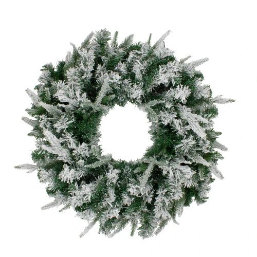 Northlight Flocked Winfield Fir Artificial Christmas Wreath - 24-Inch, Unlit 1 Northlight Flocked Winfield Fir Artificial Christmas Wreath - 24-Inch, Unlit