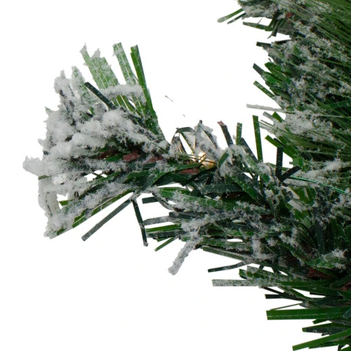 Northlight Pre-Lit Flocked Somerset Spruce Artificial Christmas Wreath - 48-Inch, Clear Lights 3 Northlight Pre-Lit Flocked Somerset Spruce Artificial Christmas Wreath - 48-Inch, Clear Lights - Image 3