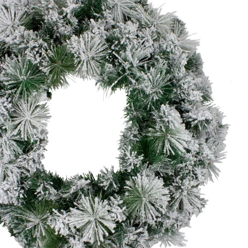 Northlight Flocked Somerset Spruce Artificial Christmas Wreath - 24-Inch, Unlit 4 Northlight Flocked Somerset Spruce Artificial Christmas Wreath - 24-Inch, Unlit - Image 4