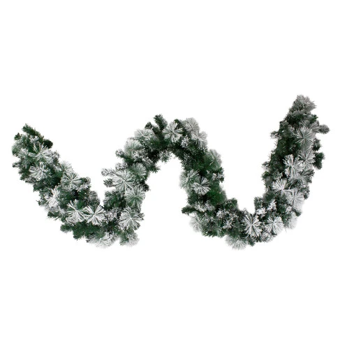 Northlight 9' X 10" Flocked Somerset Spruce Artificial Christmas Garland - Unlit 1 Northlight 9' X 10" Flocked Somerset Spruce Artificial Christmas Garland - Unlit