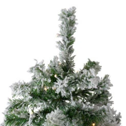 Northlight 7.5' Pre-Lit Medium Flocked Winter Park Fir Artificial Christmas Tree - Warm Clear LED Lights -Chic Christmas Decoration northlight hb27124 2 86247.1664379970