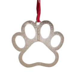 Northlight 2.5" Silver-Plated Paw Print Christmas Ornament With European Crystals -Chic Christmas Decoration northlight hd28235 1 75890.1665611929